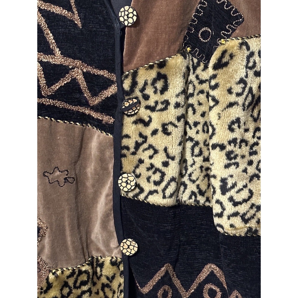 Vintage Woman New Direction Patchwork Animal Print Jacket Size XL too cool - Picture 3 of 15